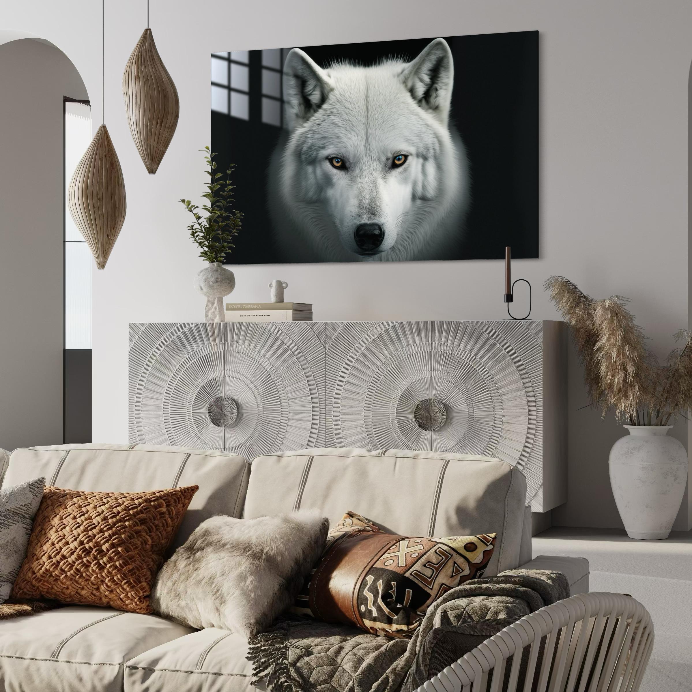 Beyaz Kurt Cam Tablo