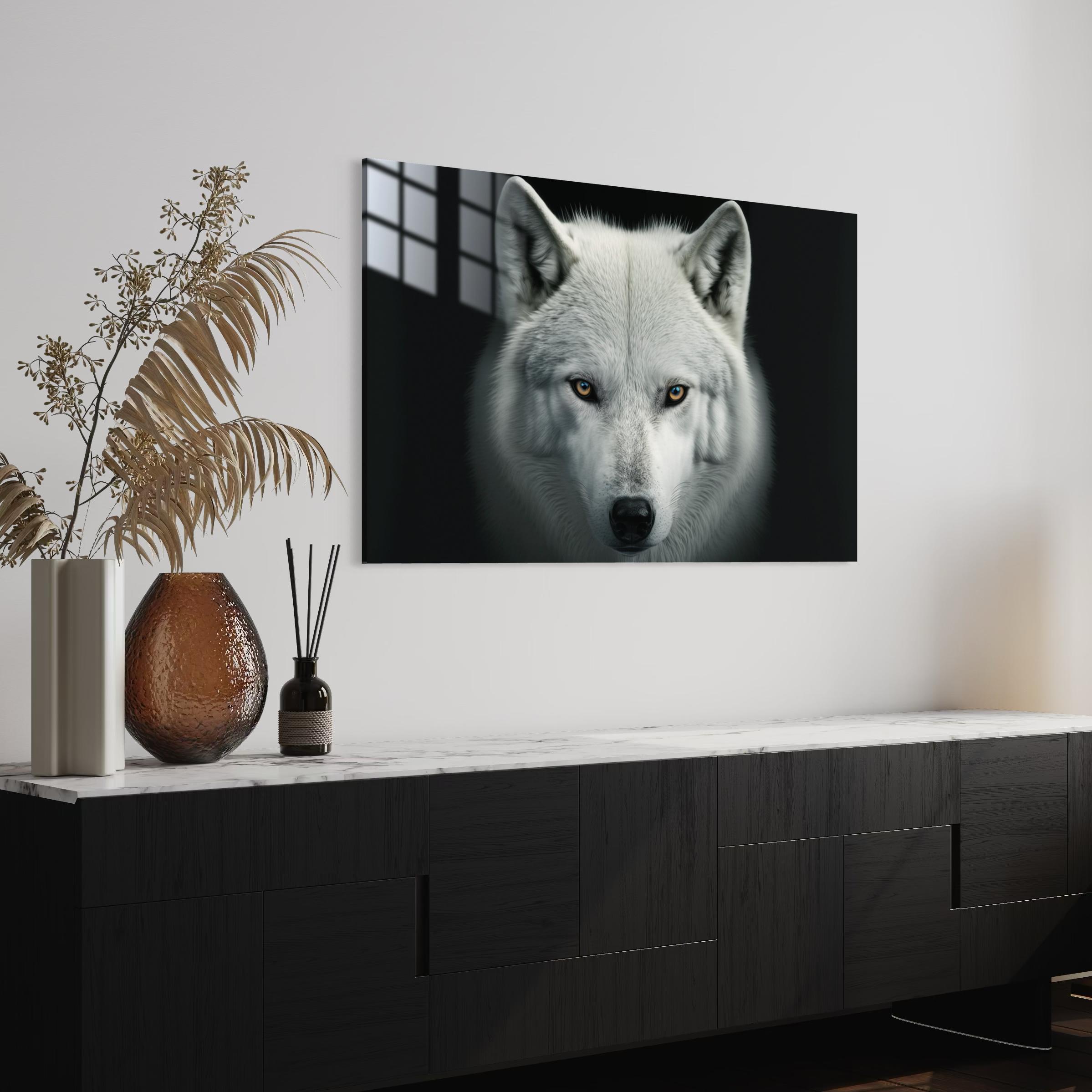 Beyaz Kurt Cam Tablo