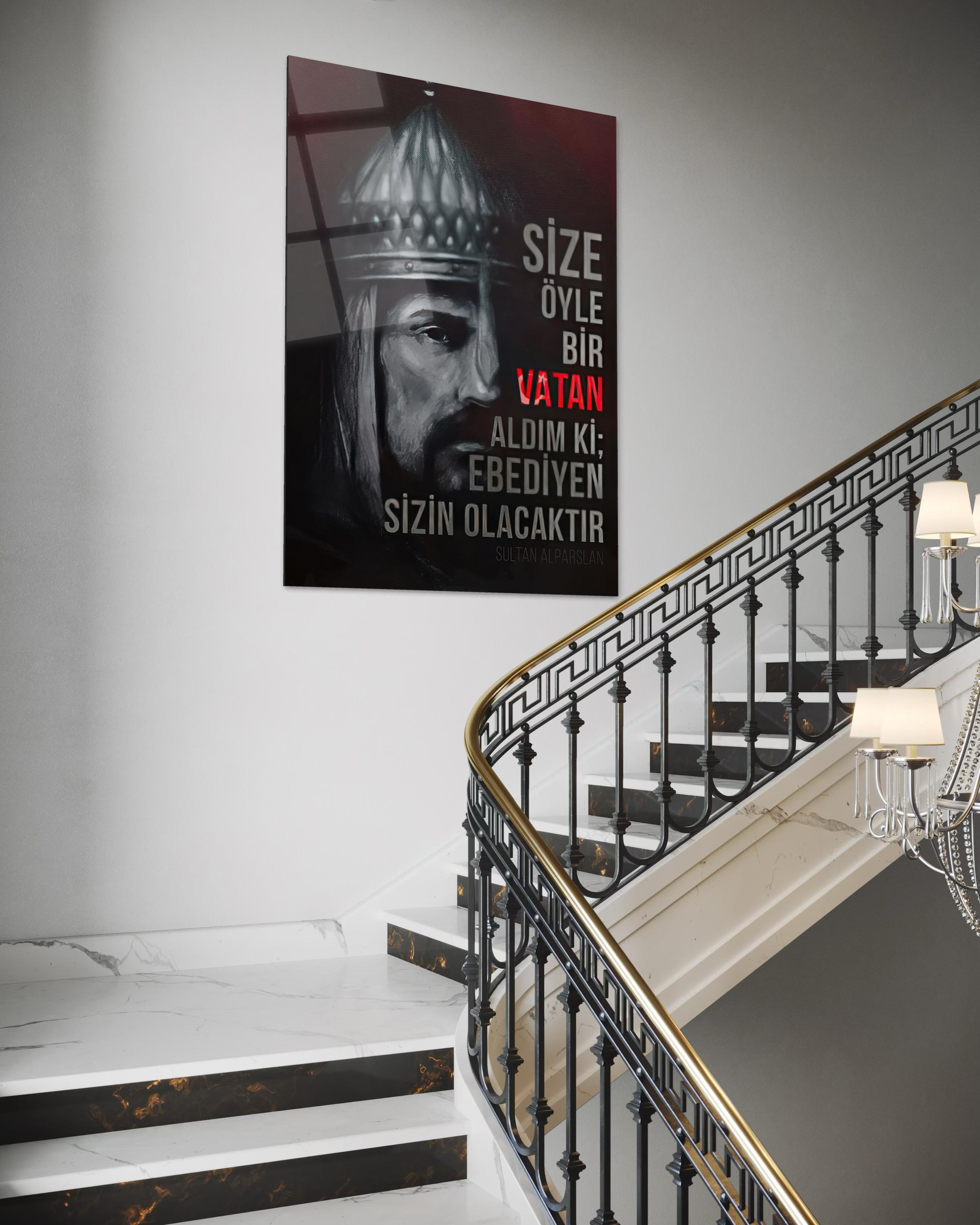 Sultan Alparslan Cam Tablo