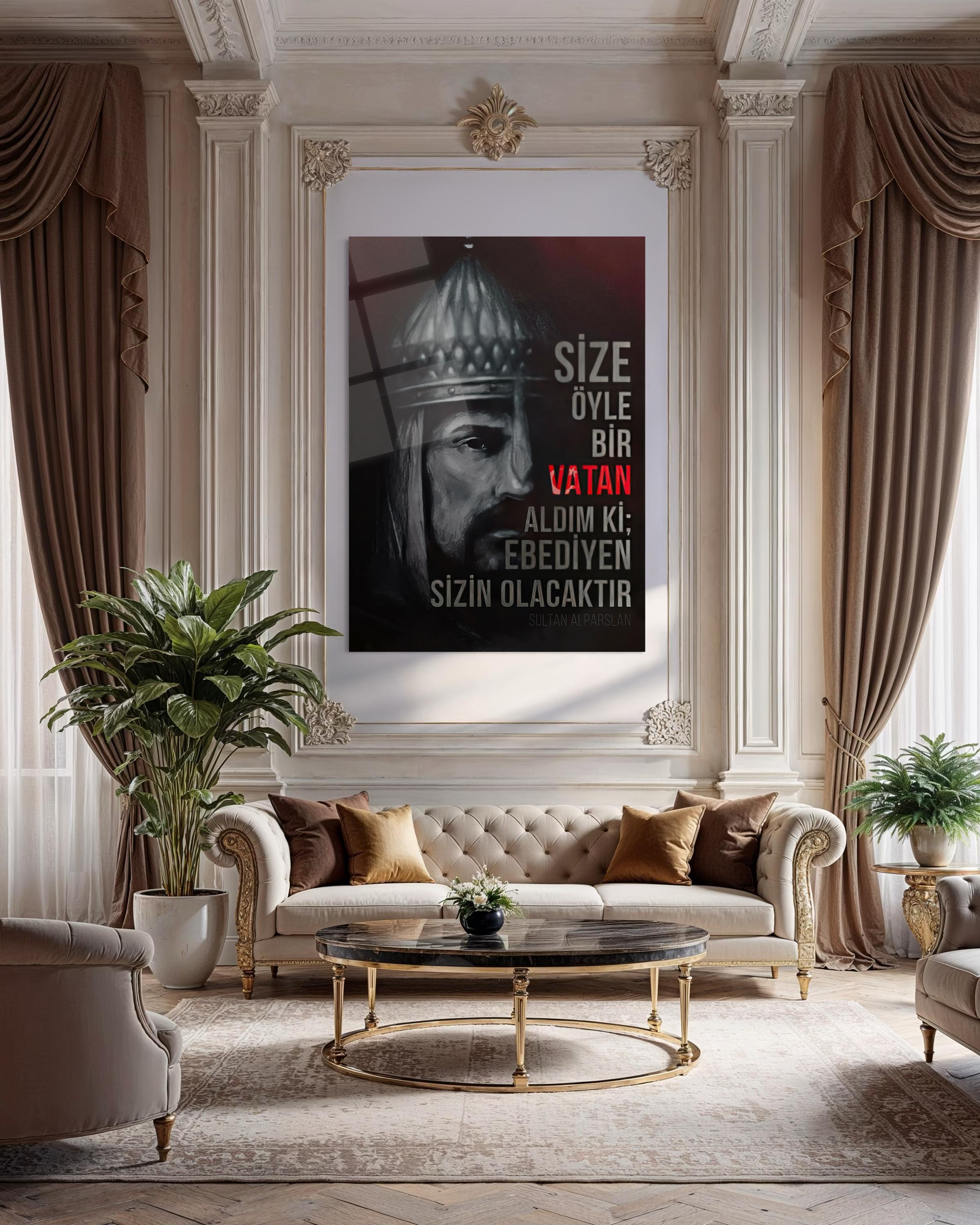 Sultan Alparslan Cam Tablo