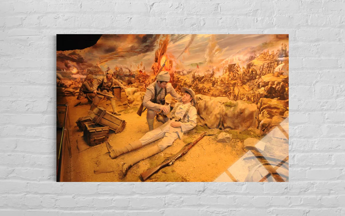 18 Mart Çanakkale Savaşı Temalı Cam Tablo