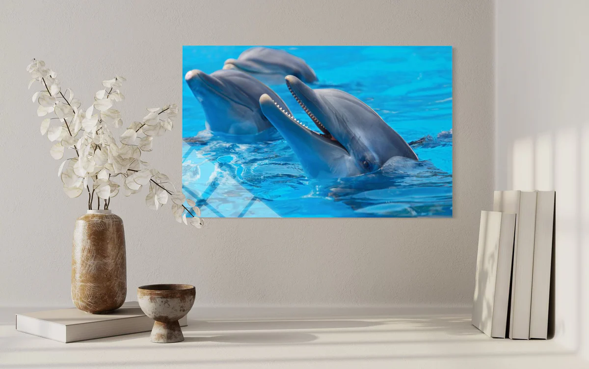 Üç Yunuslu Cam Tablo