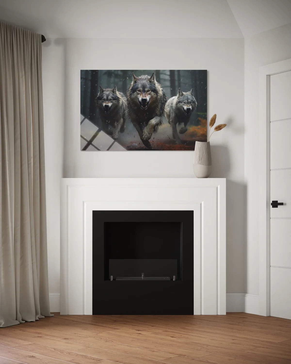 Üçlü Kurt Cam Tablo