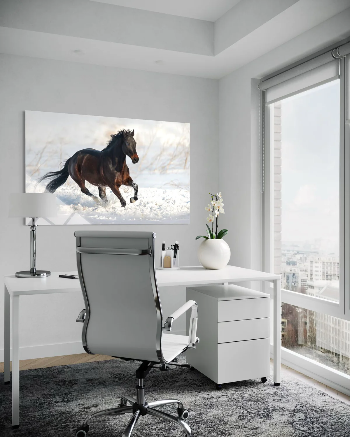 Kahverengi At Cam Tablo