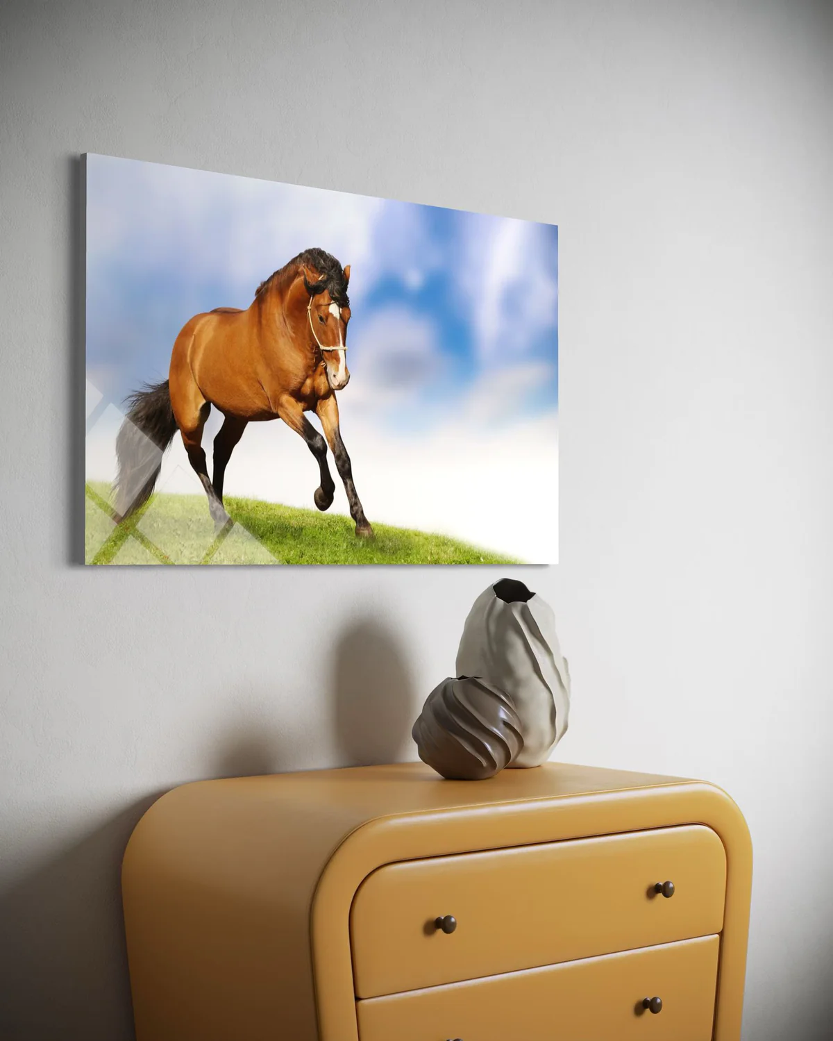 Kahverenkli Cam Tablo