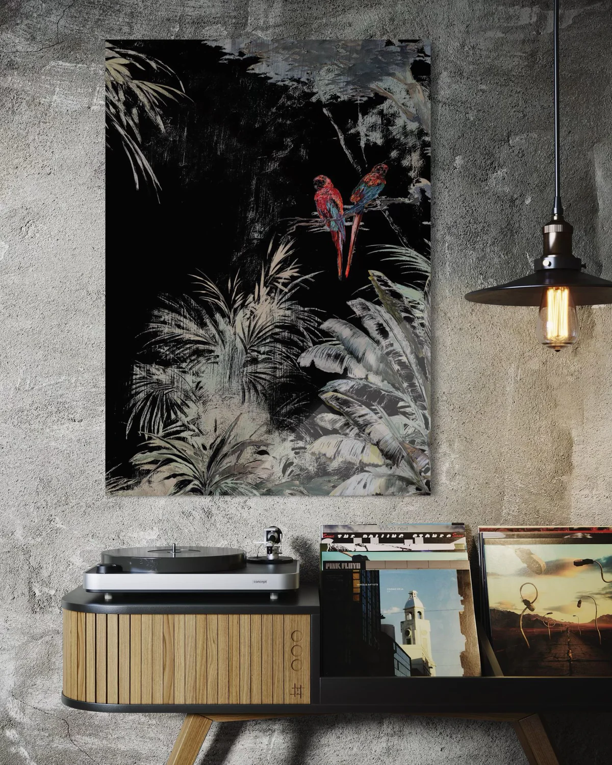 Papağanlı Cam Tablo