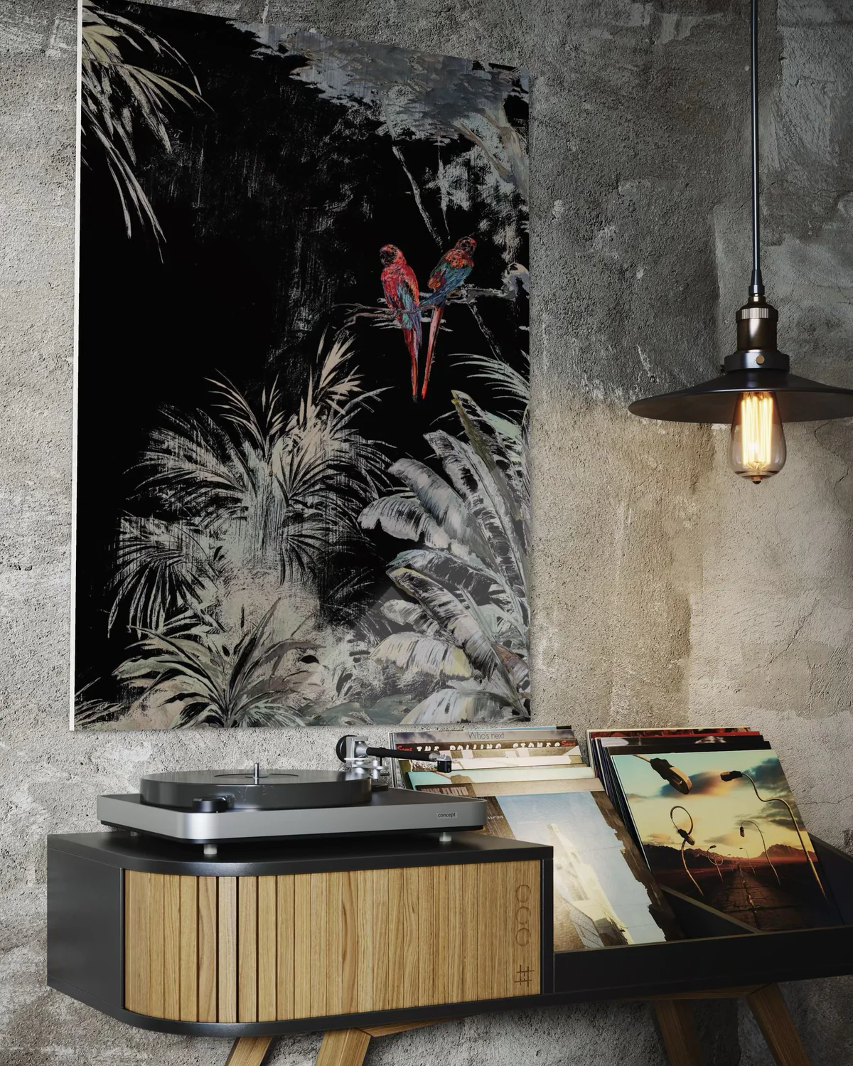 Papağanlı Cam Tablo