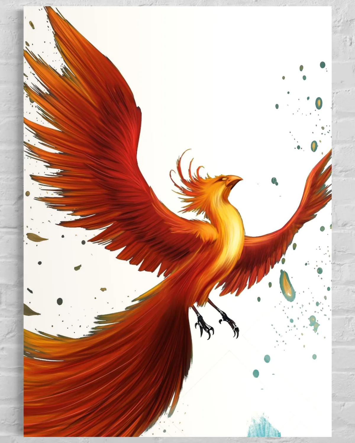 Anka Kuşlu Cam Tablo