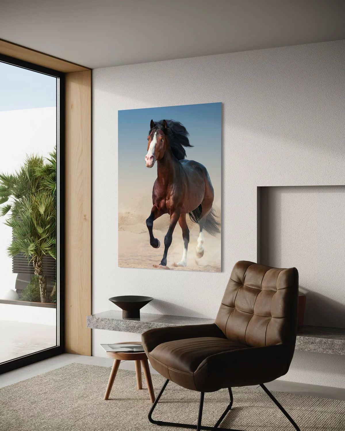 Koşan Atlı Cam Tablo