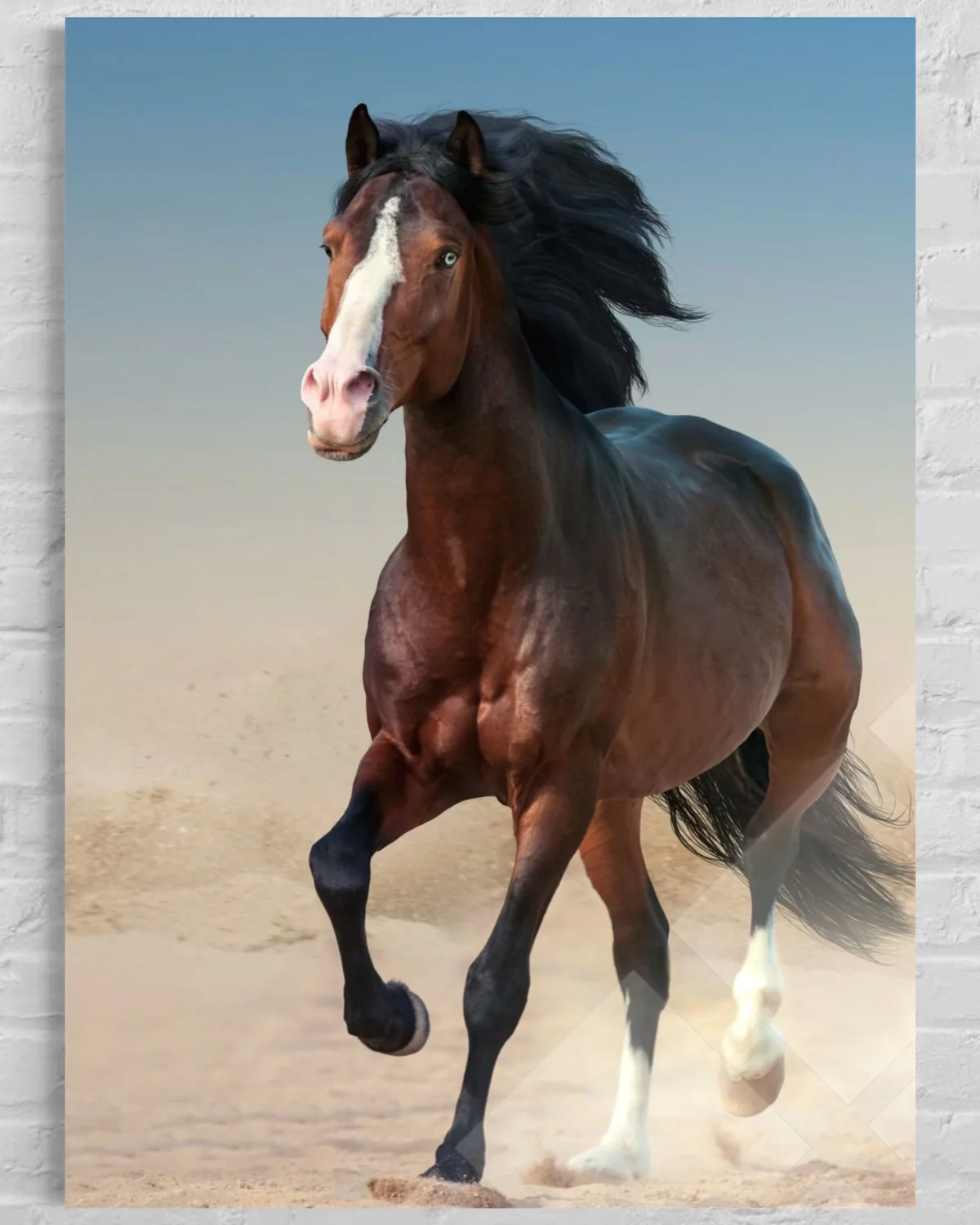 Koşan Atlı Cam Tablo