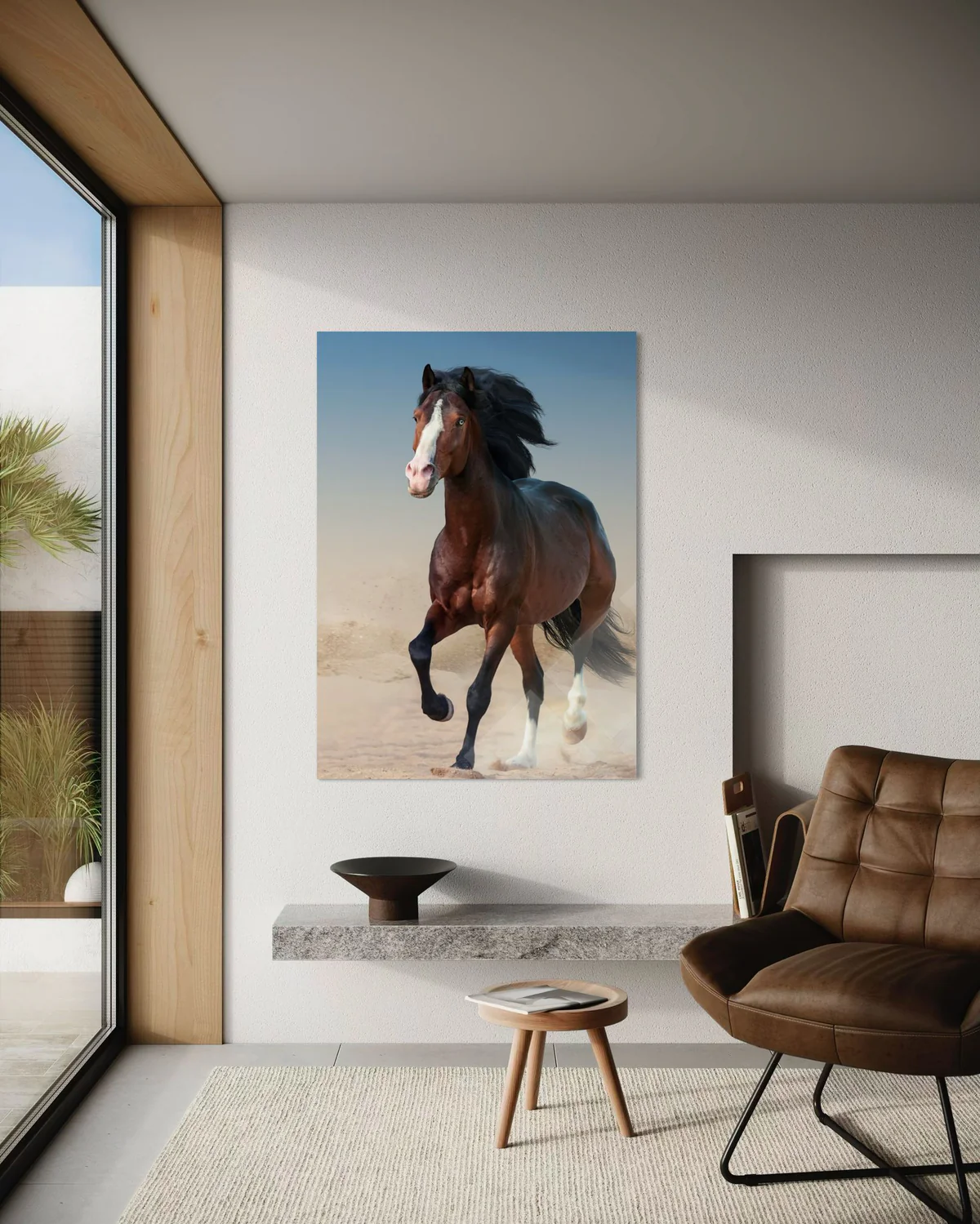 Koşan Atlı Cam Tablo