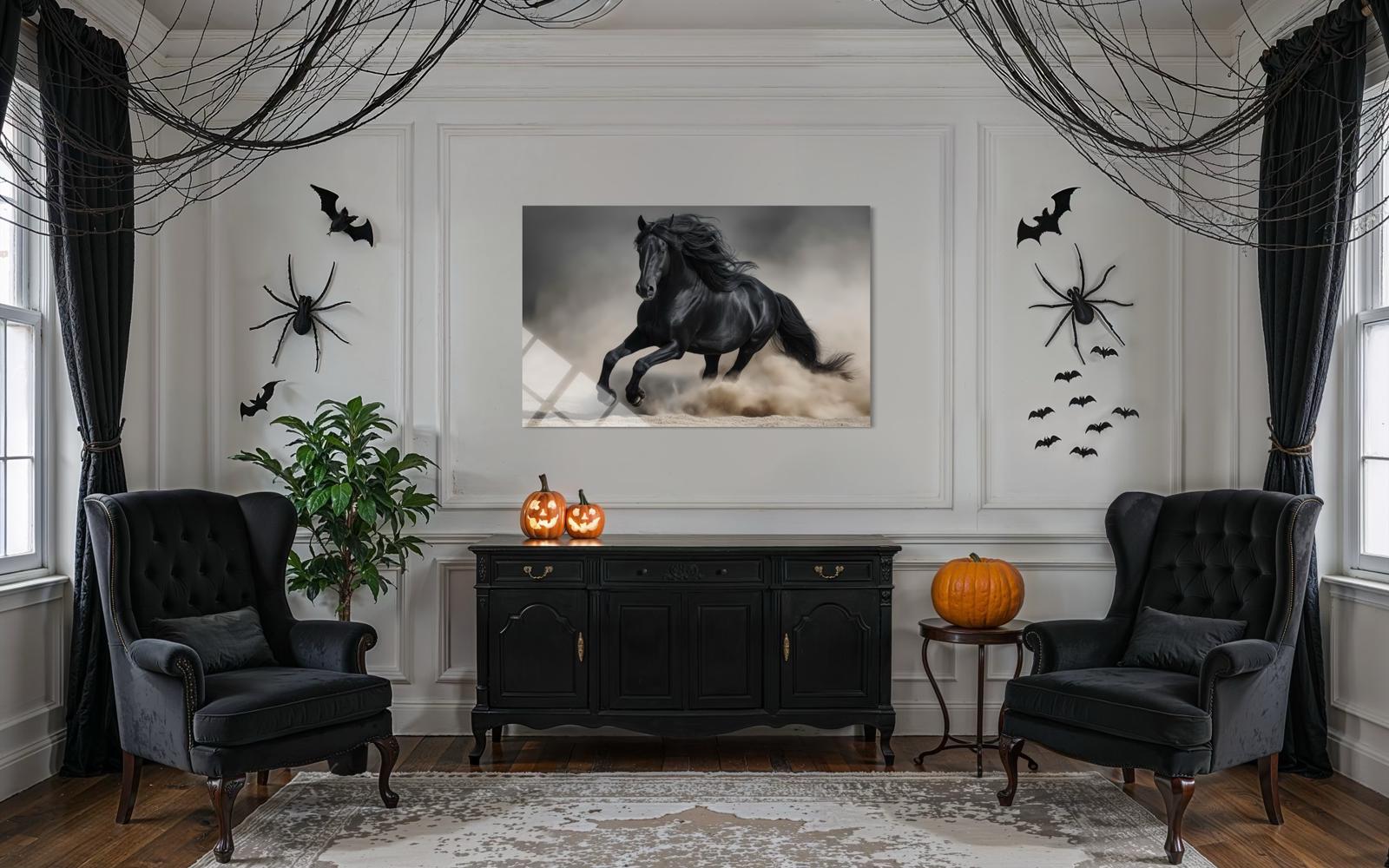 Koşan Atlı Cam Tablo