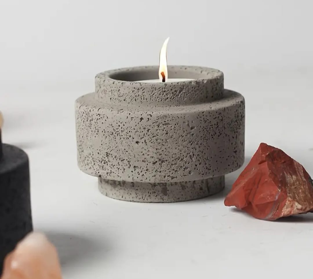 Dokulu Beton Muumluk Soyawax Gri