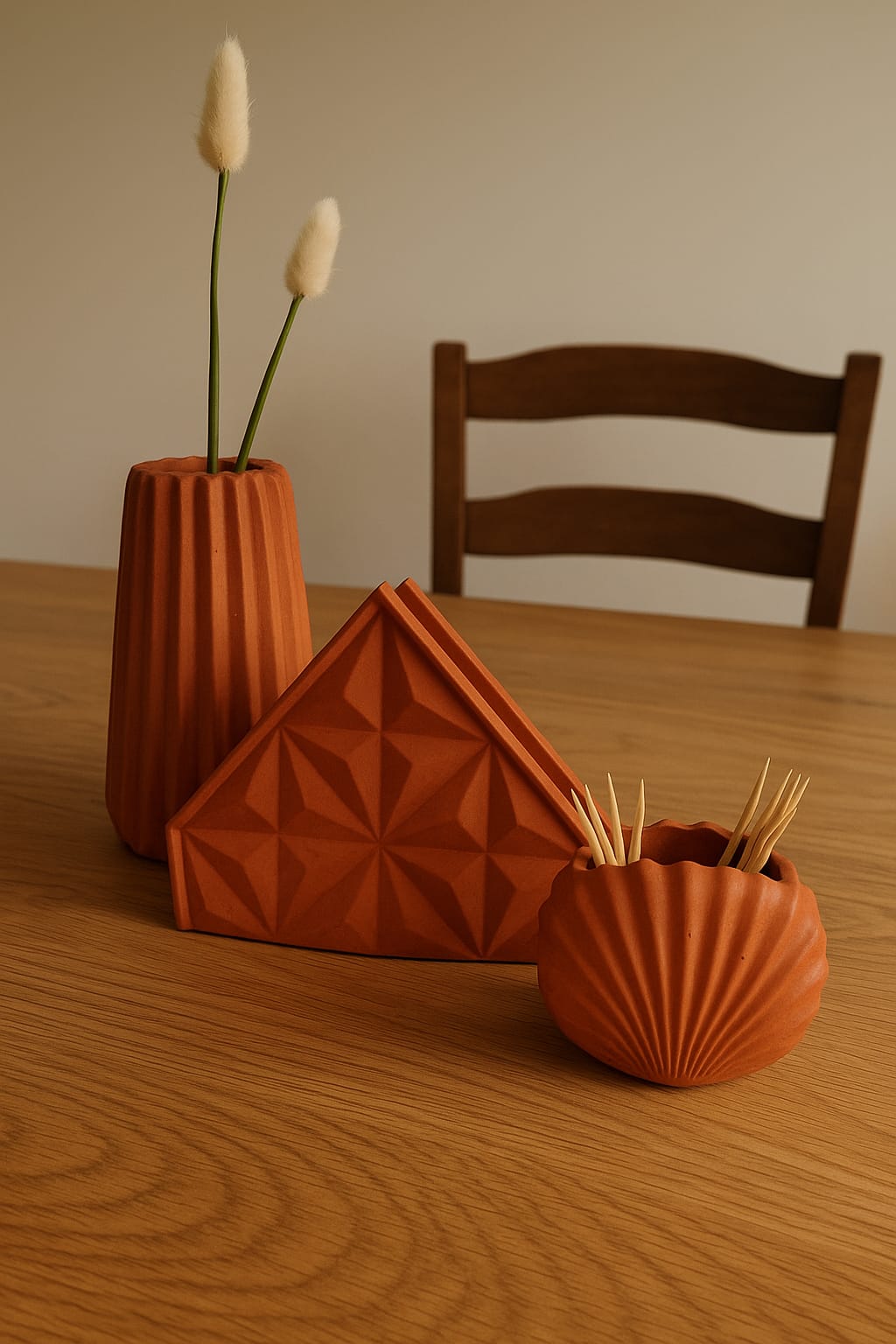 Beton Peçetelik ve Kürdanlık Set