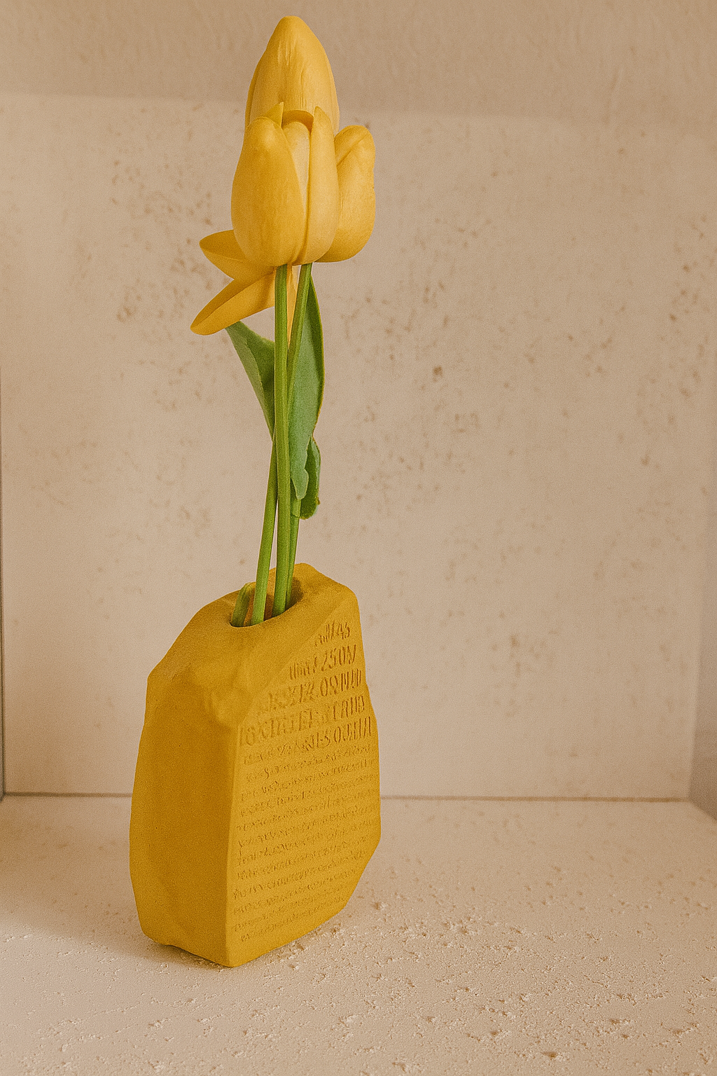 Beton Kitap Tututculu Vazo Antik Mısır Detaylı