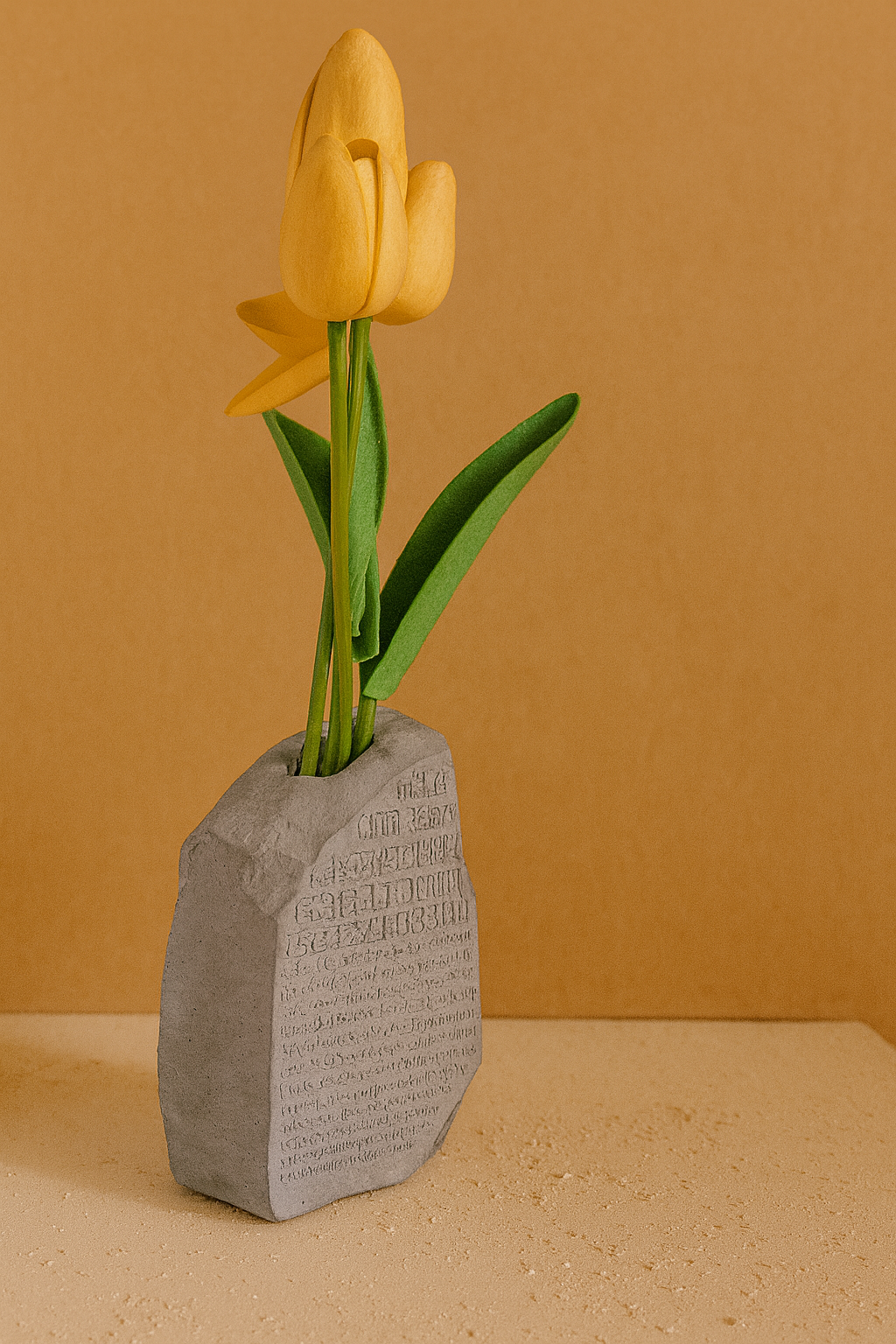 Beton Kitap Tututculu Vazo Antik Mısır Detaylı