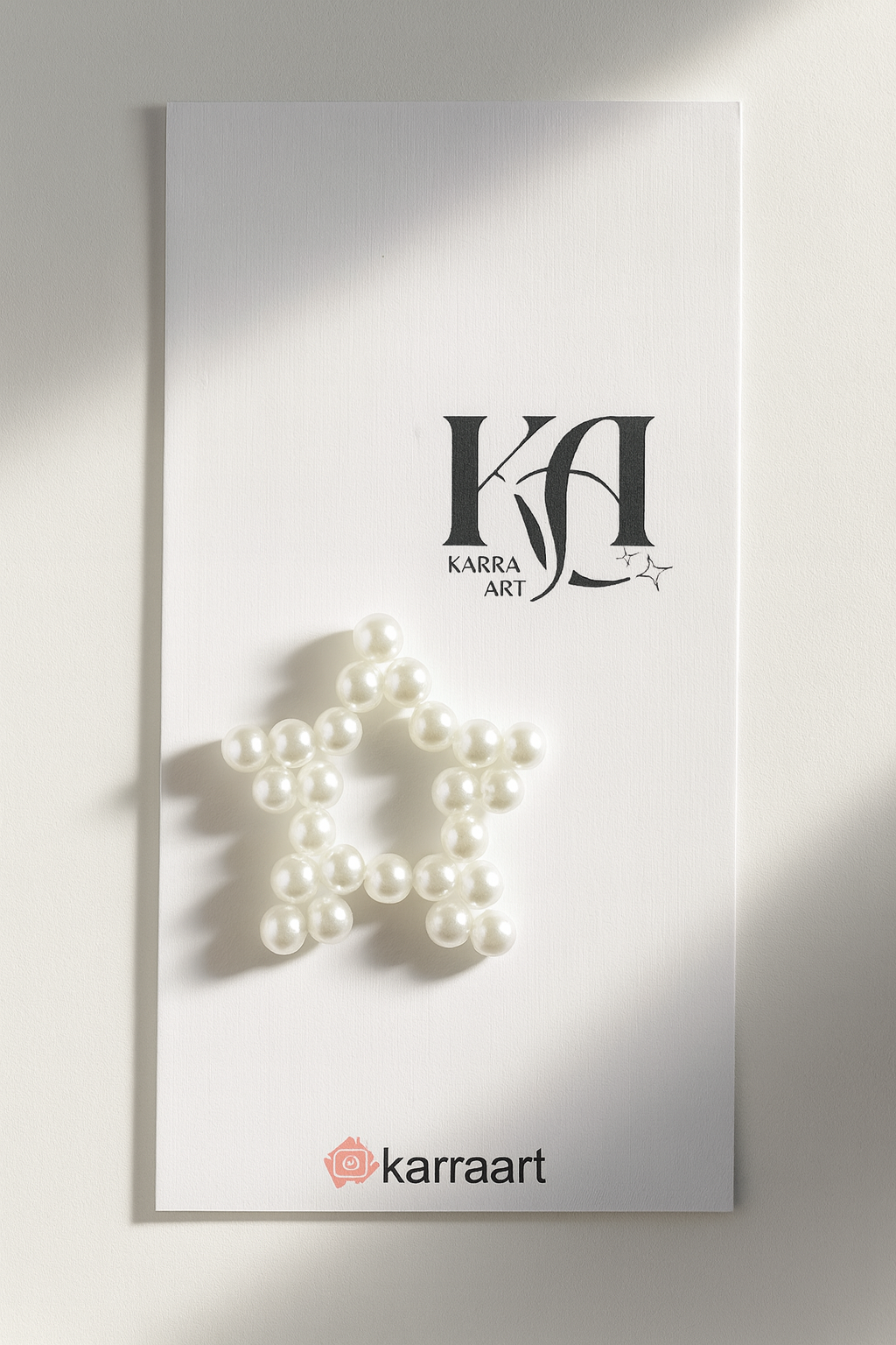 El Yapımı Altın Boncuklu Yıldız Anahtarlık – Karra Art (KARTLI)