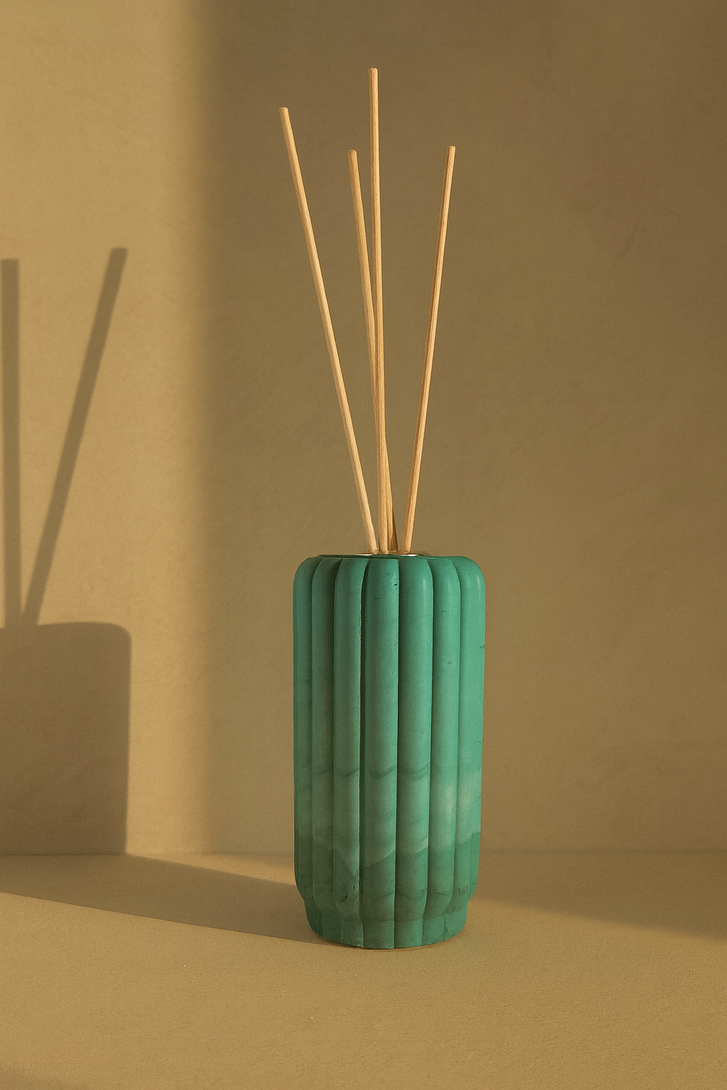 Yeşil Beton Oda Kokusu Şişesi Ve Çubuğu