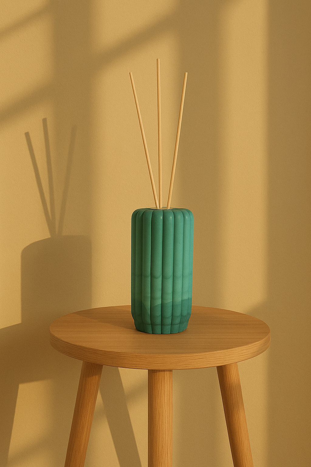 Yeşil Beton Oda Kokusu Şişesi Ve Çubuğu