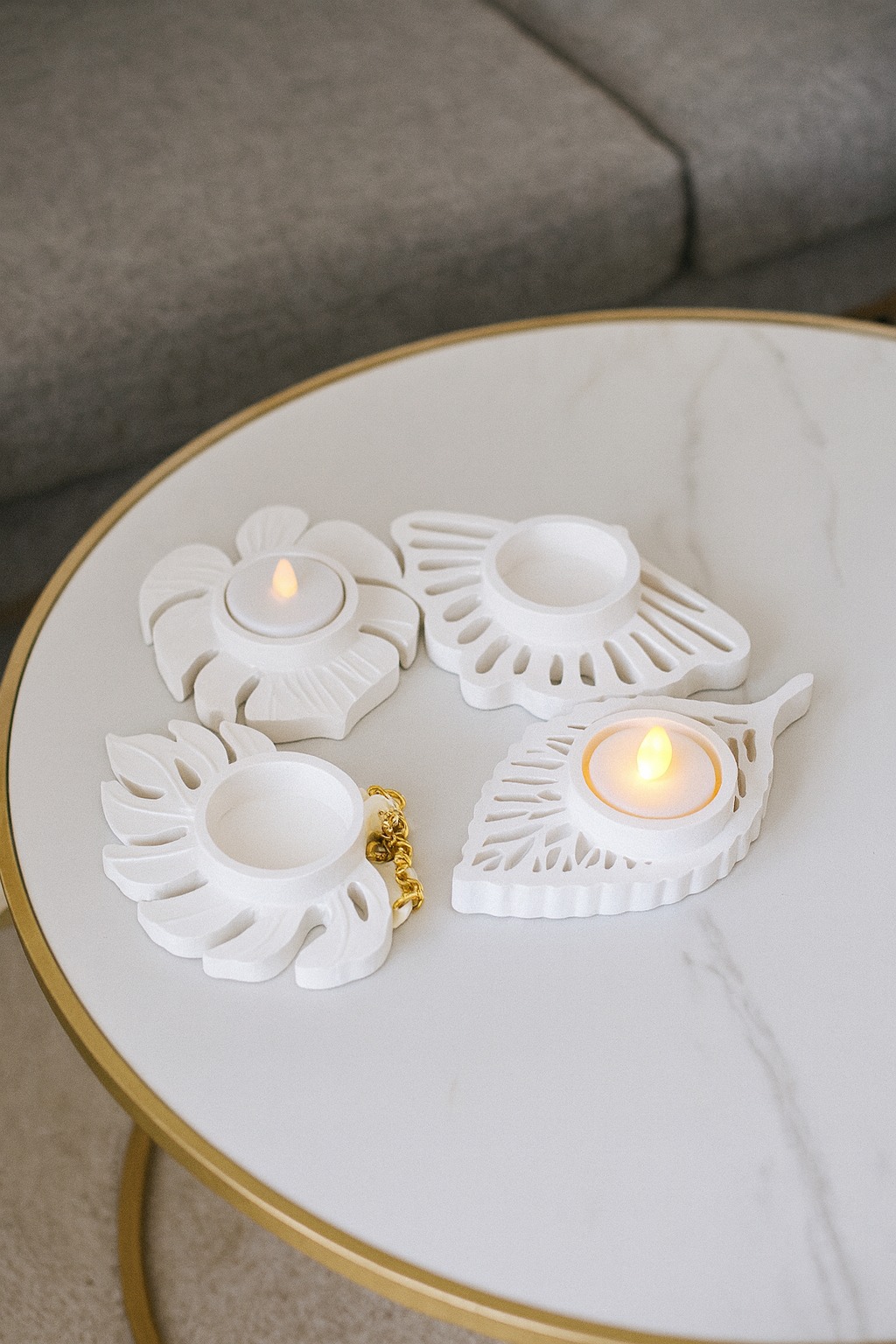 Beton Mumluk Set 4 Parça