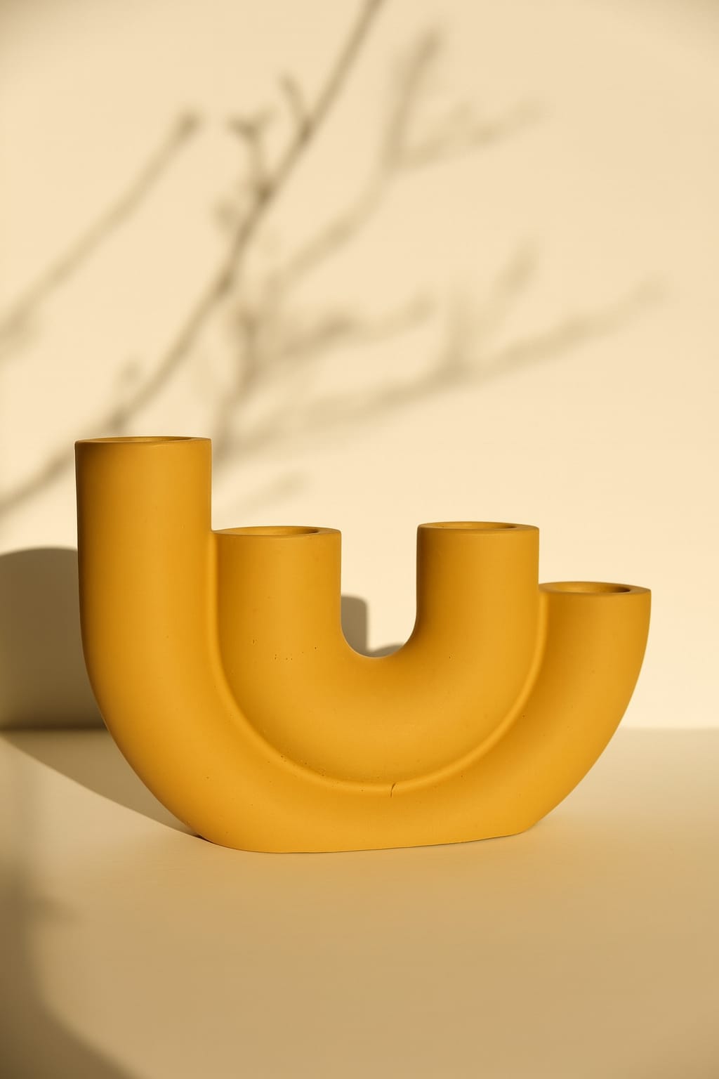 4 Gözlü Mumluk Beton Dekoratif Mumluk