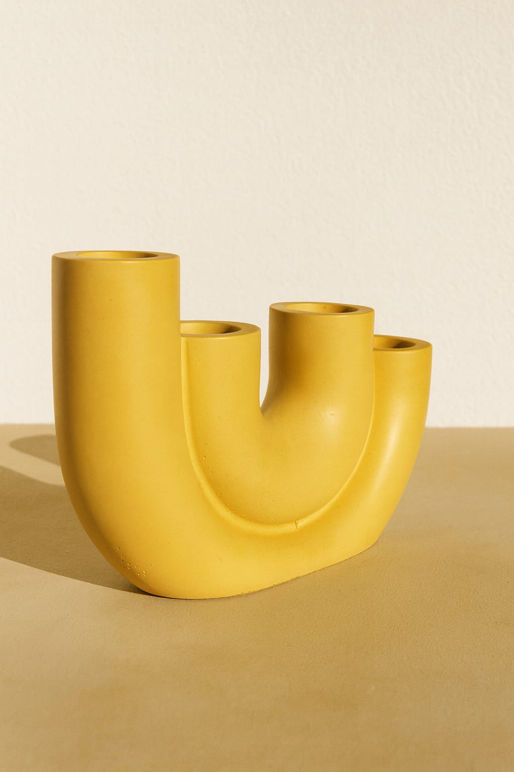 4 Gözlü Mumluk Beton Dekoratif Mumluk