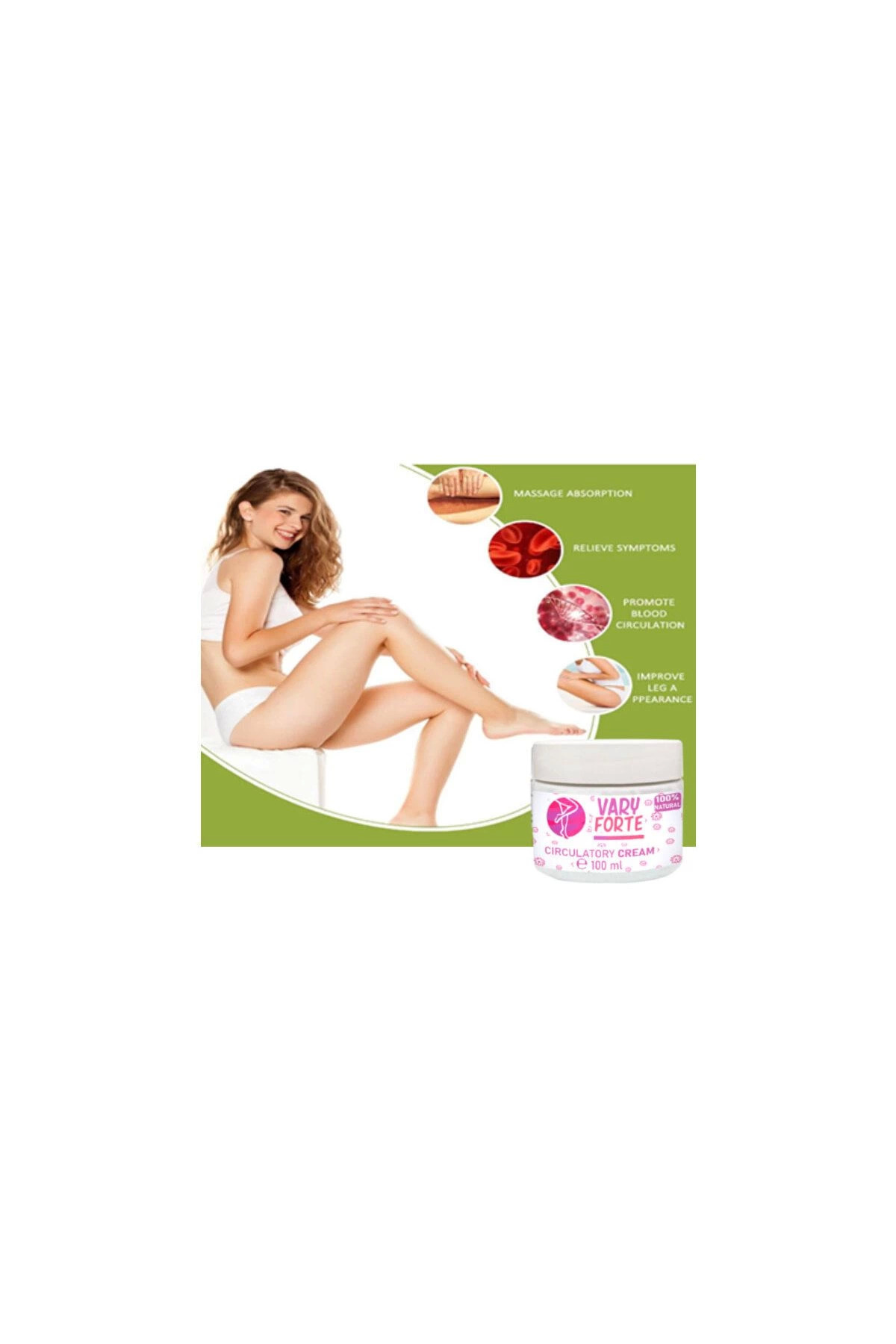 Vary Forte Varislerinize Karşı Rahatlatmaya Bakım ve Masaj Kremi 100 ml x 2 adet