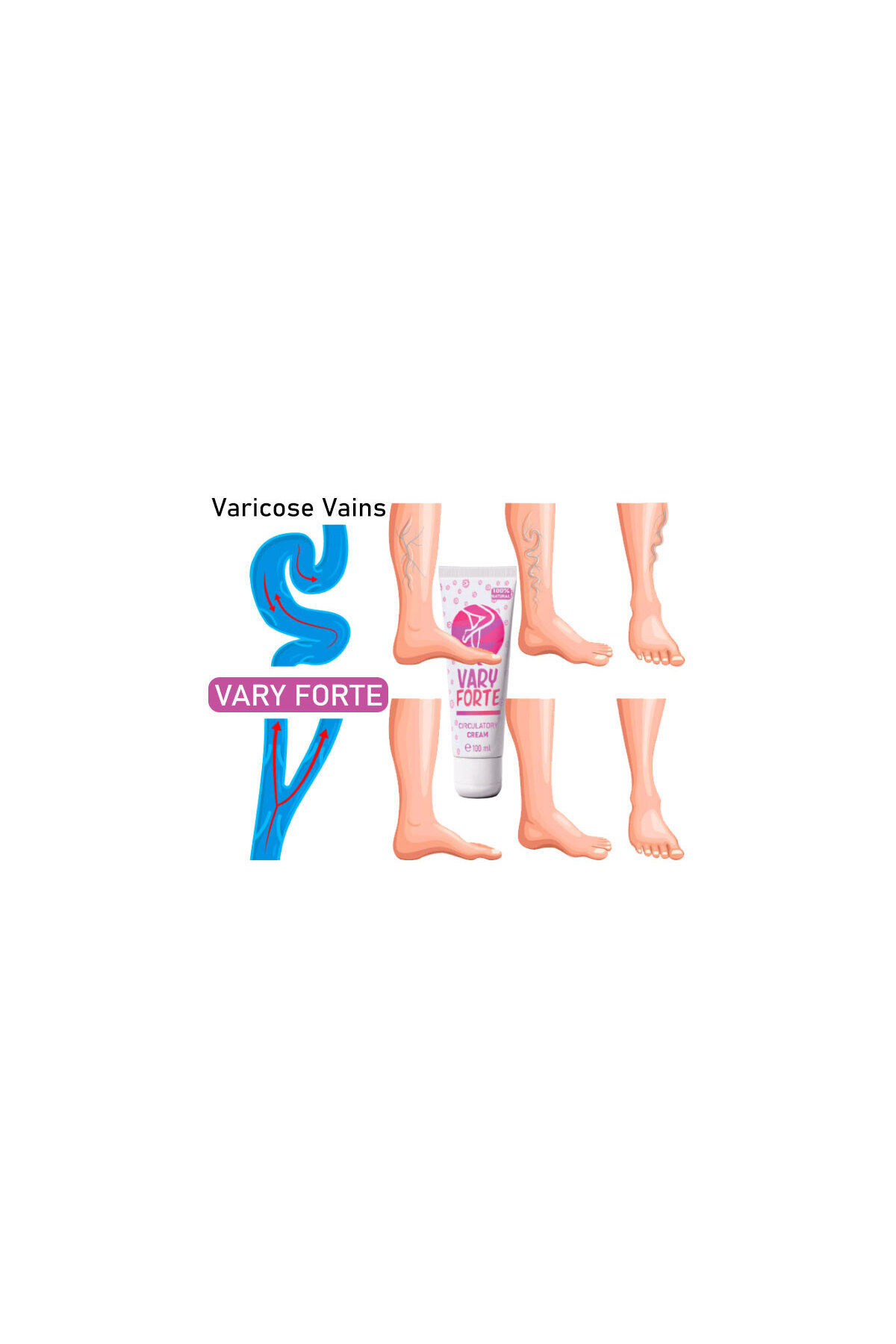 VaryForte Bacaklarınızdaki Varislerinize Karşı Bakım Kremi Tüp 100 ml x 1 adet