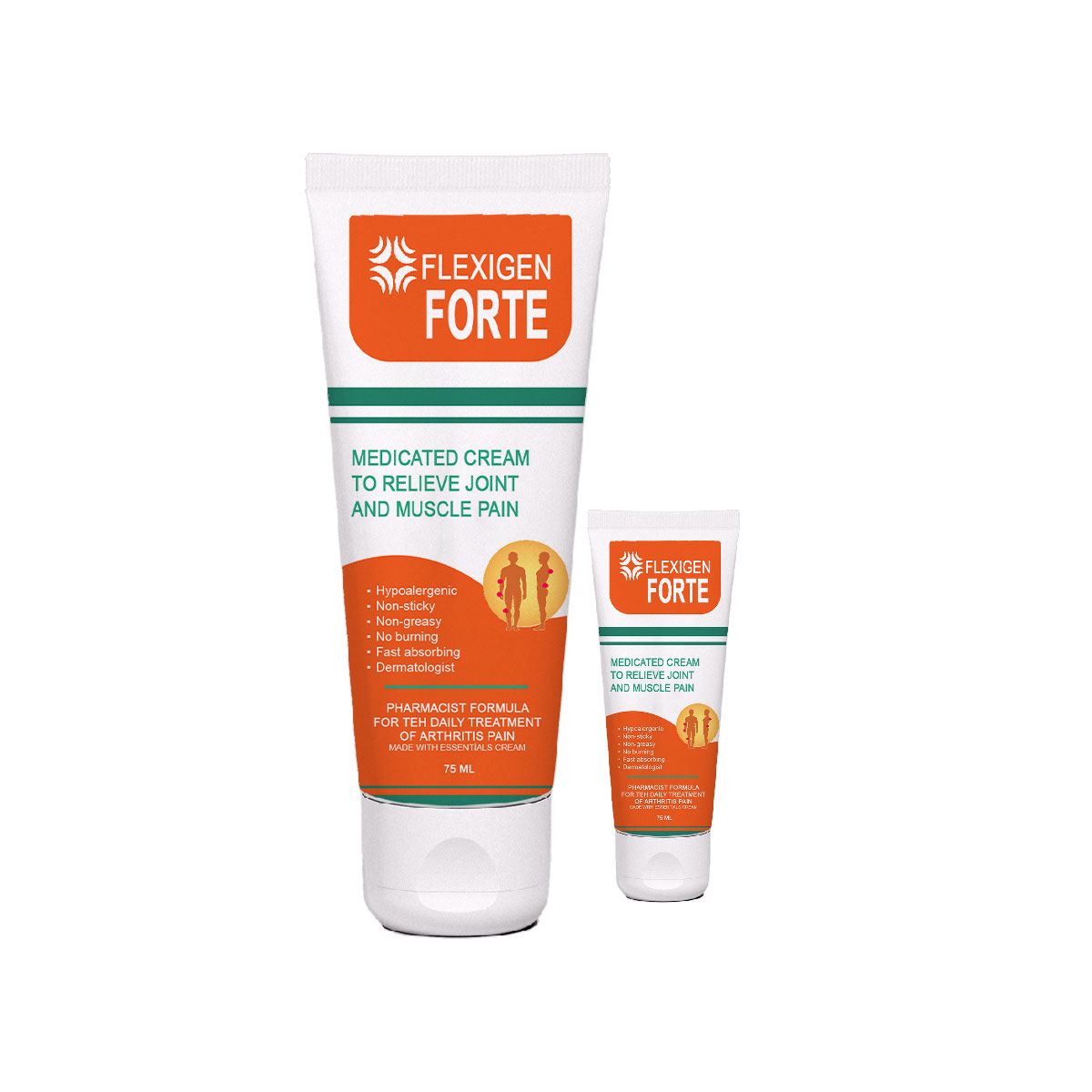 Flexigen Forte PainCream 2 Adet Karakafes Kökü Zencefil At Kestanesi ve Kapsaisinli Vücut MasajKremi 75ml Tüp