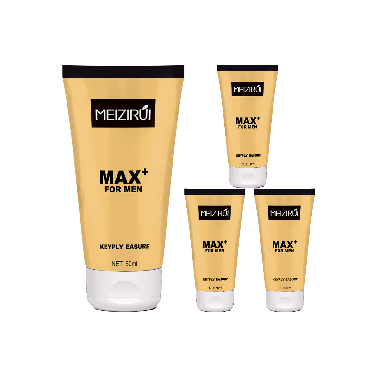 Meizirui Max 4 Adet Erkekler İçin XXXLFastEffect ED Kremi - Doğal Yağlı (MAX Plus) Erkek Masaj Kremi