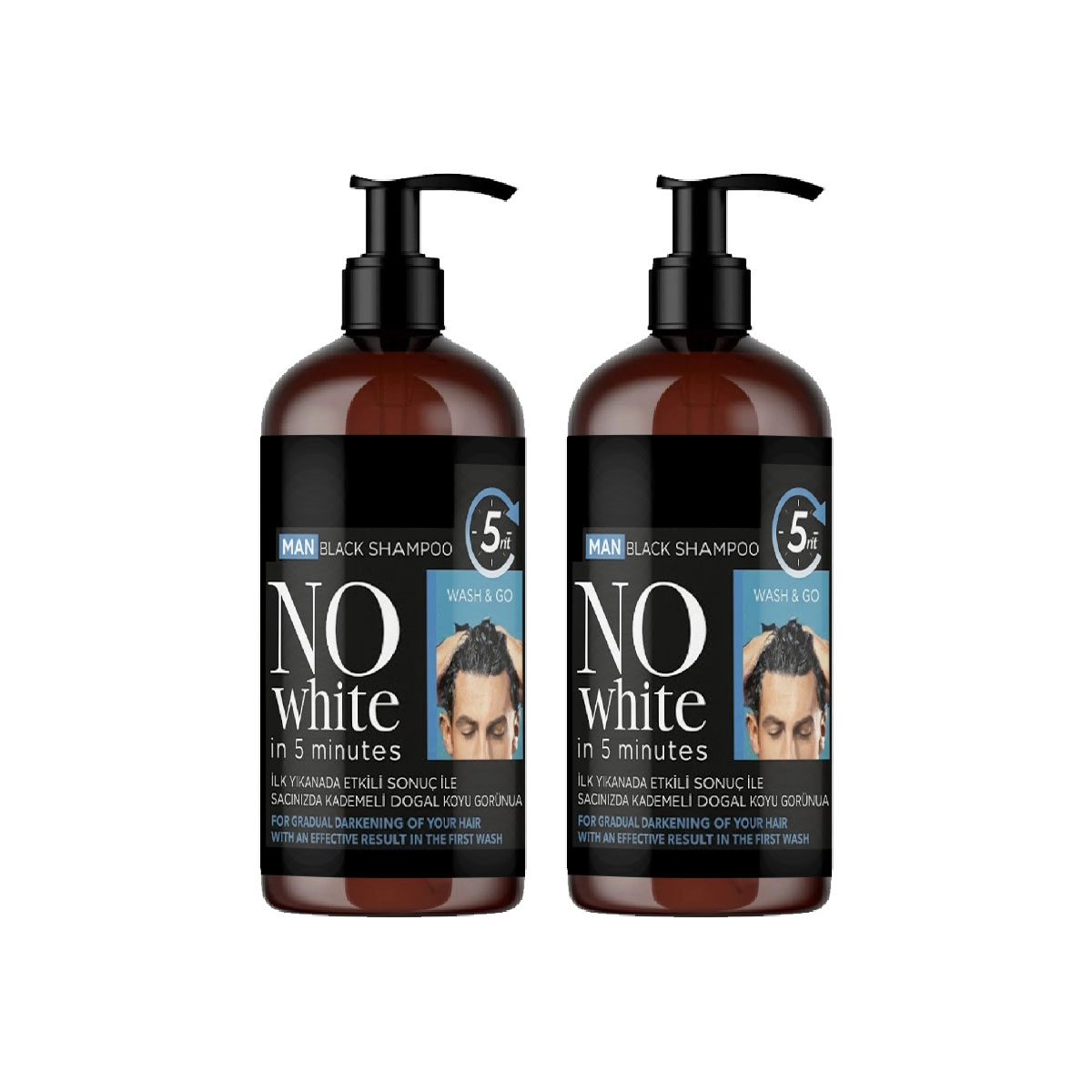 NoWhite 2 Adet AntiWhitening Erkek Saç Şampuanı 250 ml