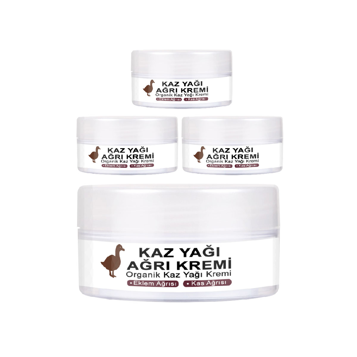 KAZ YAĞI MASAJ KREMİ 50 ML 4 ADET – EKLEMKAS VE BELAĞRILARI İÇİN BAMYA TOHUMU, APİTOKSİN(ARIZEHİRİ) BOSWELLİA VE KOLAJEN FORMÜLLÜ