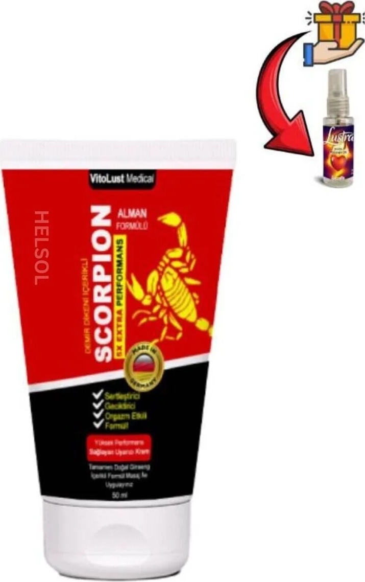 SCORPİON ERKEKLERE ÖZEL BAKIM KREMİ 50 ML X 1 AD.+LUSTRA MASAJ YAĞI