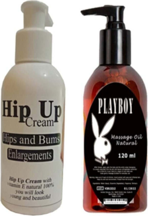 HİP UP HİPUP KALÇA KALDIRMA BÜYÜTME SIKILAŞTIRICI KREM 120 ML + PLAYBOY AROMATERAPİ MASAJ YAĞI 120 ML