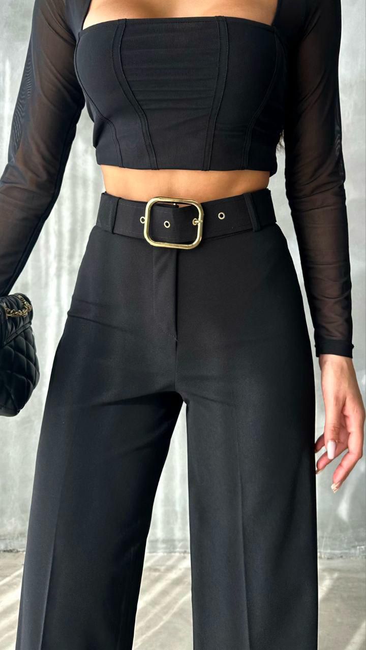 Palazzo Yüksek Bel Pantolon