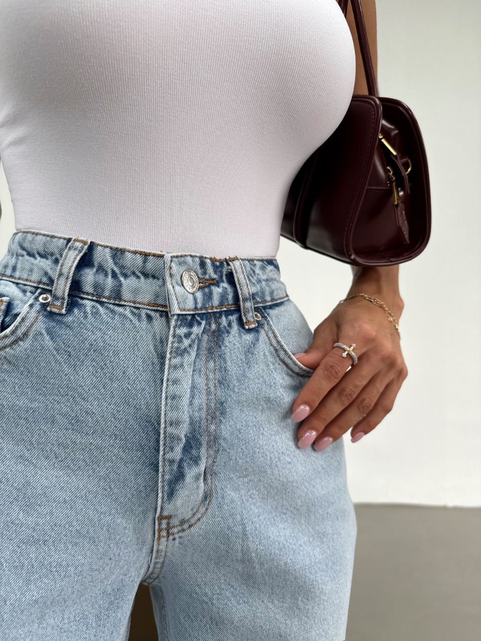 Kadın Kot Pantolon Mom