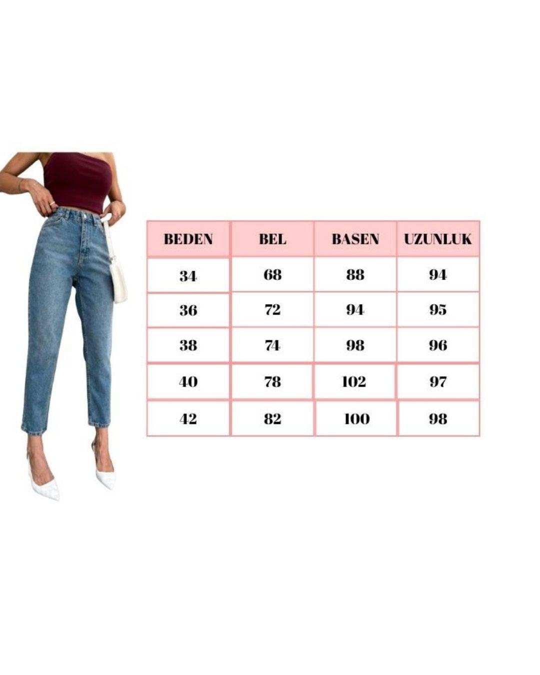 Kadın Kot Pantolon Mom Jean