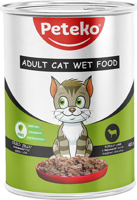 Peteko Chunk In Jelly Kuzulu Yetişkin Kedi Maması Konserve 400G (1Adet)