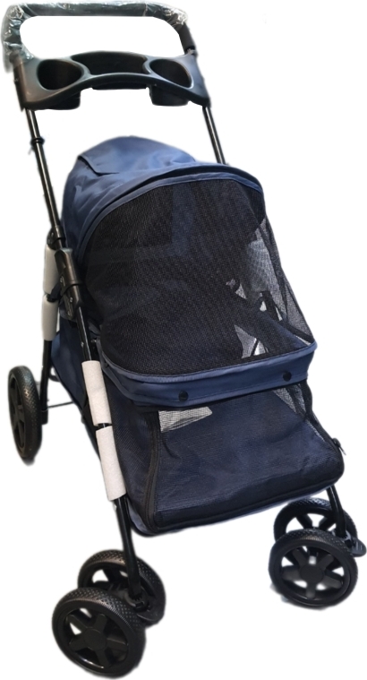 Tommy Evcil Hayvan Arabası 74,5X46,5X97,5CM Lacivert Max 15KG