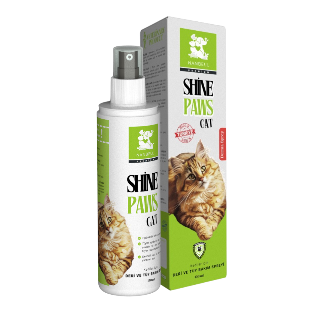 Shine Paws Derma Sprey for Cat – Kediler için Cilt Sağlığı ve Temizlik Spreyi