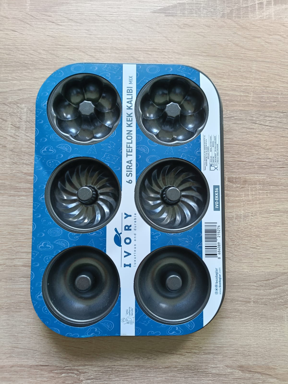 Ivory 6 SIRA DESENLİ MUFFİN KEK KALIBI