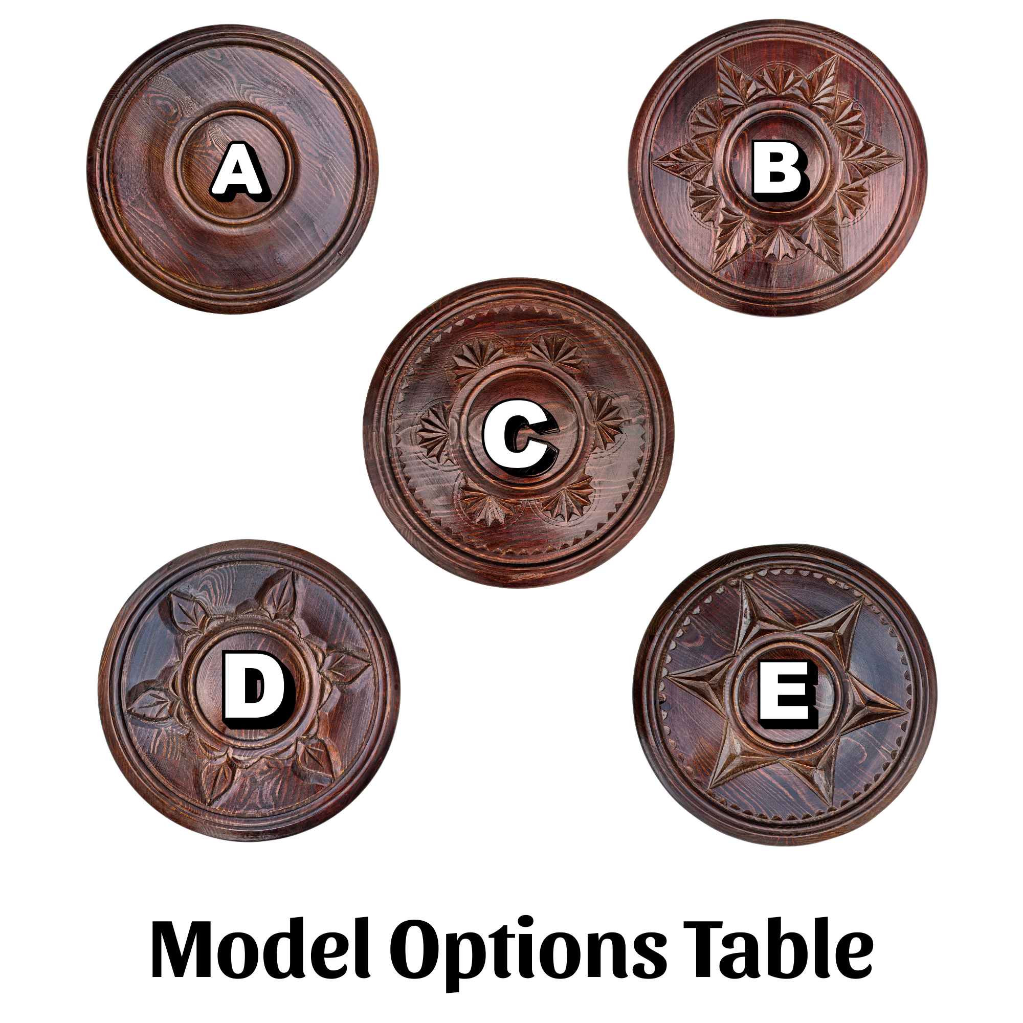 El yapımı ahşap tavan madalyonu, Masif Ahşap Oymalı el yapımı tavan göbeği