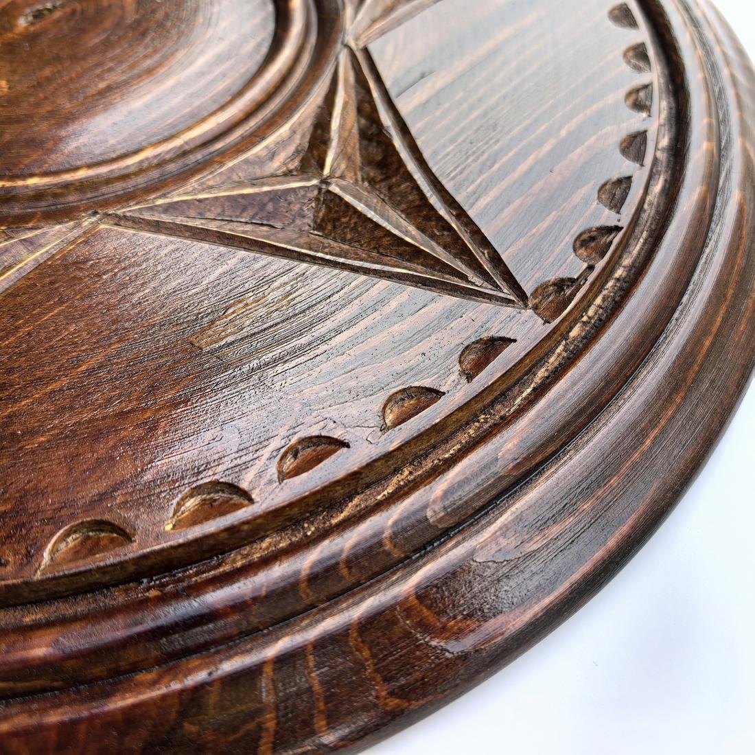 El yapımı ahşap tavan madalyonu, Masif Ahşap Oymalı el yapımı tavan göbeği