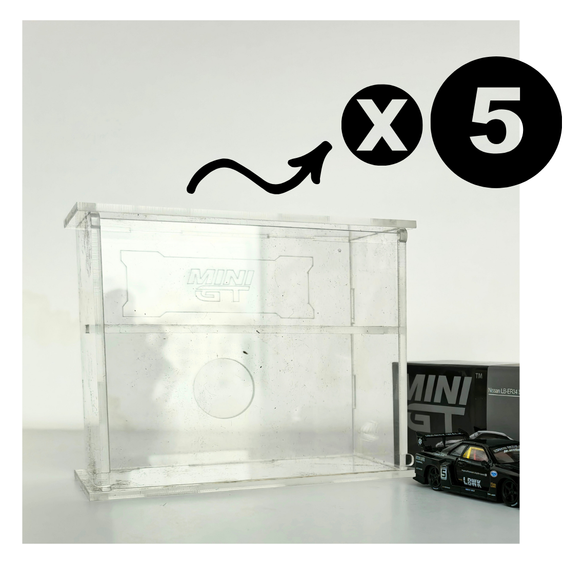 5li Set Kaido House, Mini GT  1:64 Ölçekli DieCast Model Arabalar Akrilik Koruyucu Vitrin