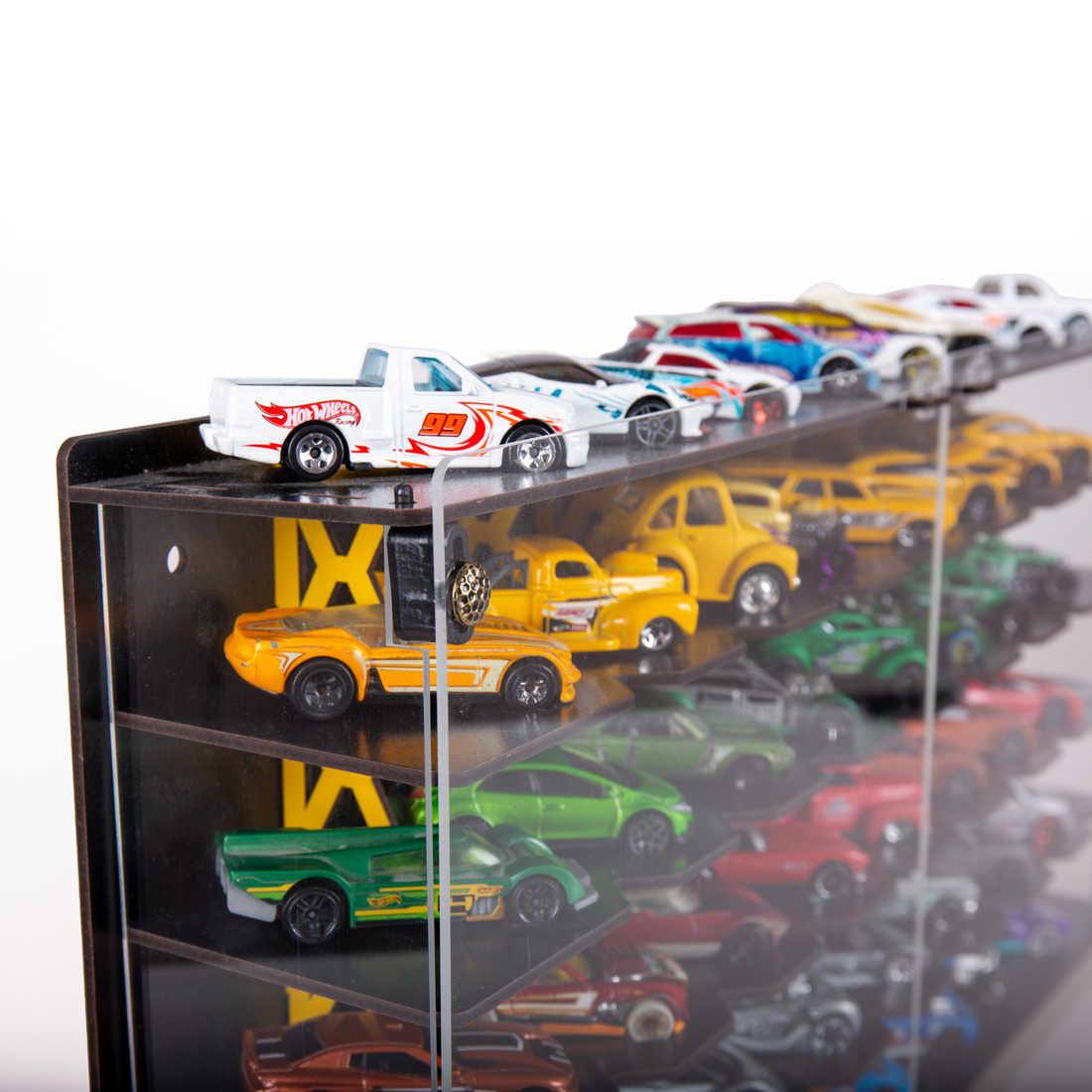 Pleksi Kapak 48 Araçlık 1/64 Hotwheels, Matchbox Uyumlu Hobi Oyuncak Araba Rafı Koleksiyon Model Araba Garajı