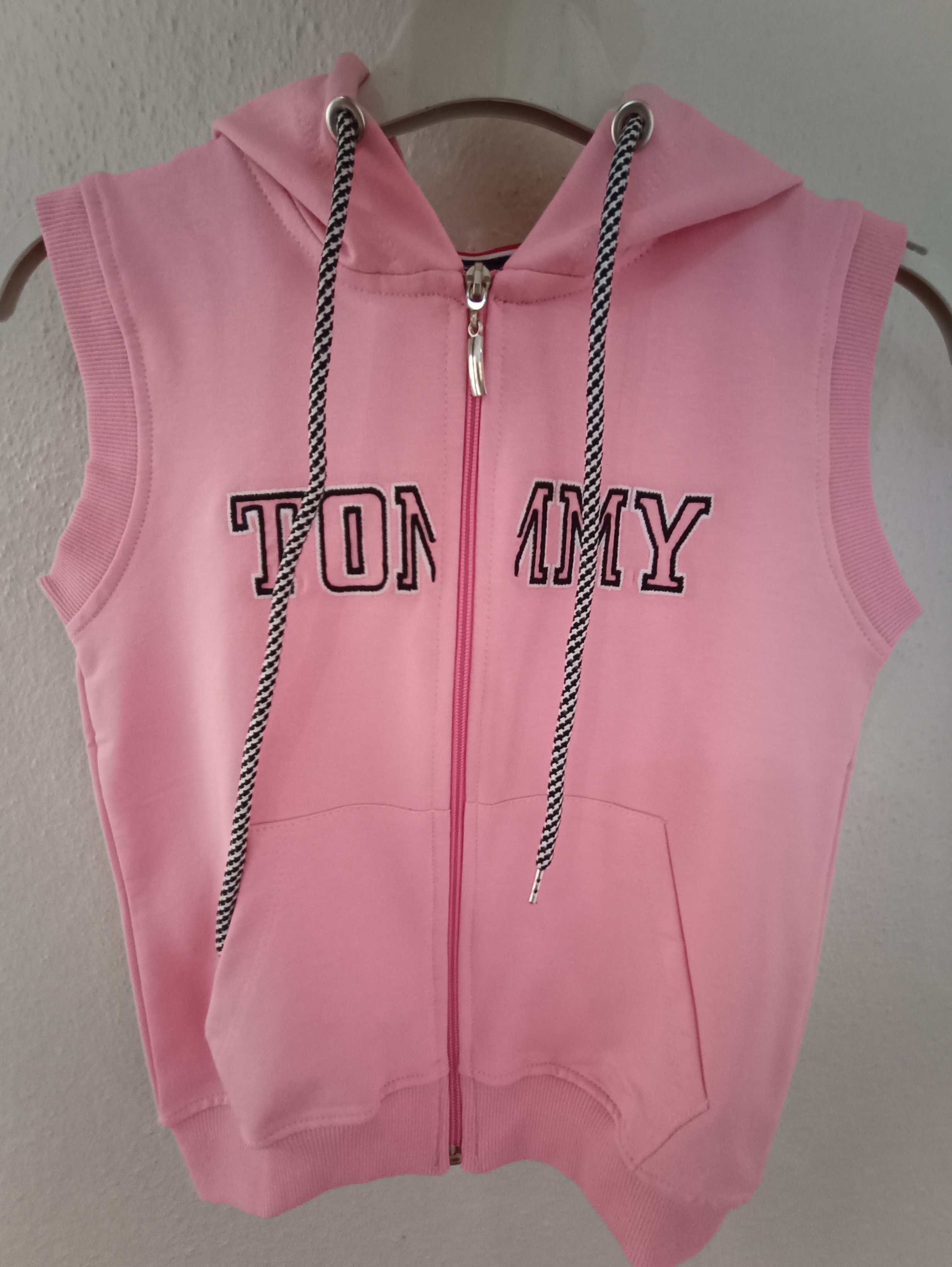 KAPÜŞONLU KIZ ÇOCUK YELEK(PEMBE)