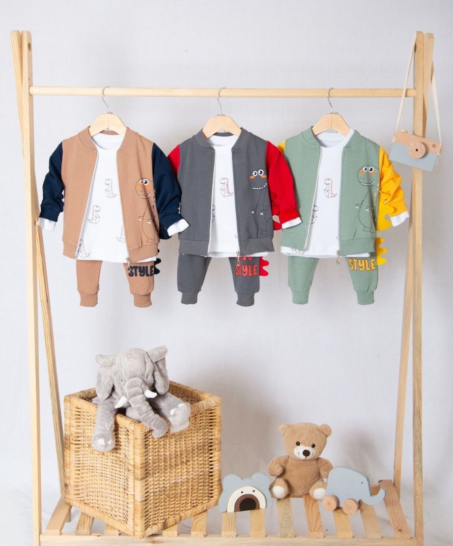 DİNAZOR BASKILI 3'LÜ TAKIM