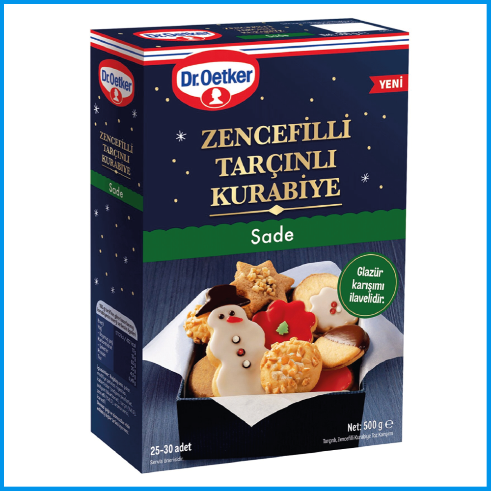 Dr.Oetker Zencefilli Tarçınlı Sade Kurabiye Un Glazür Karışımı 500 g