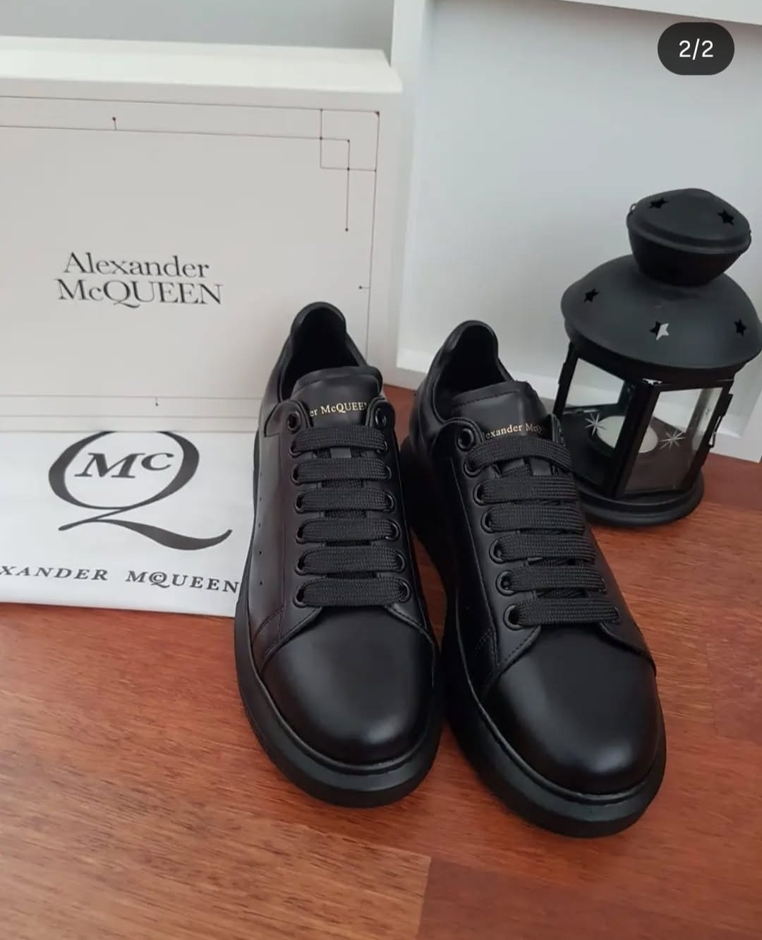Sneaker Unisex Siyah Alexander Mcqueen Kalın Taban Günlük Spor Yürüyüş Ayakkabı