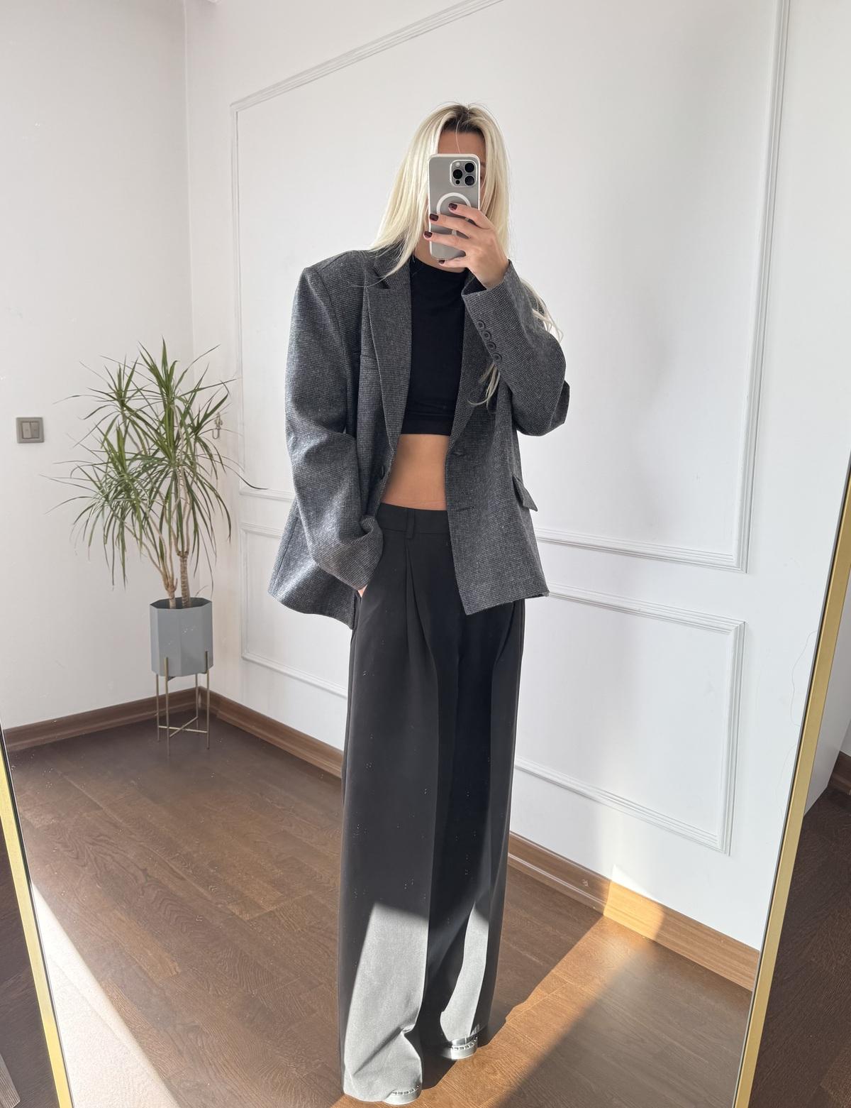 Oversize Antrasit  Ceket